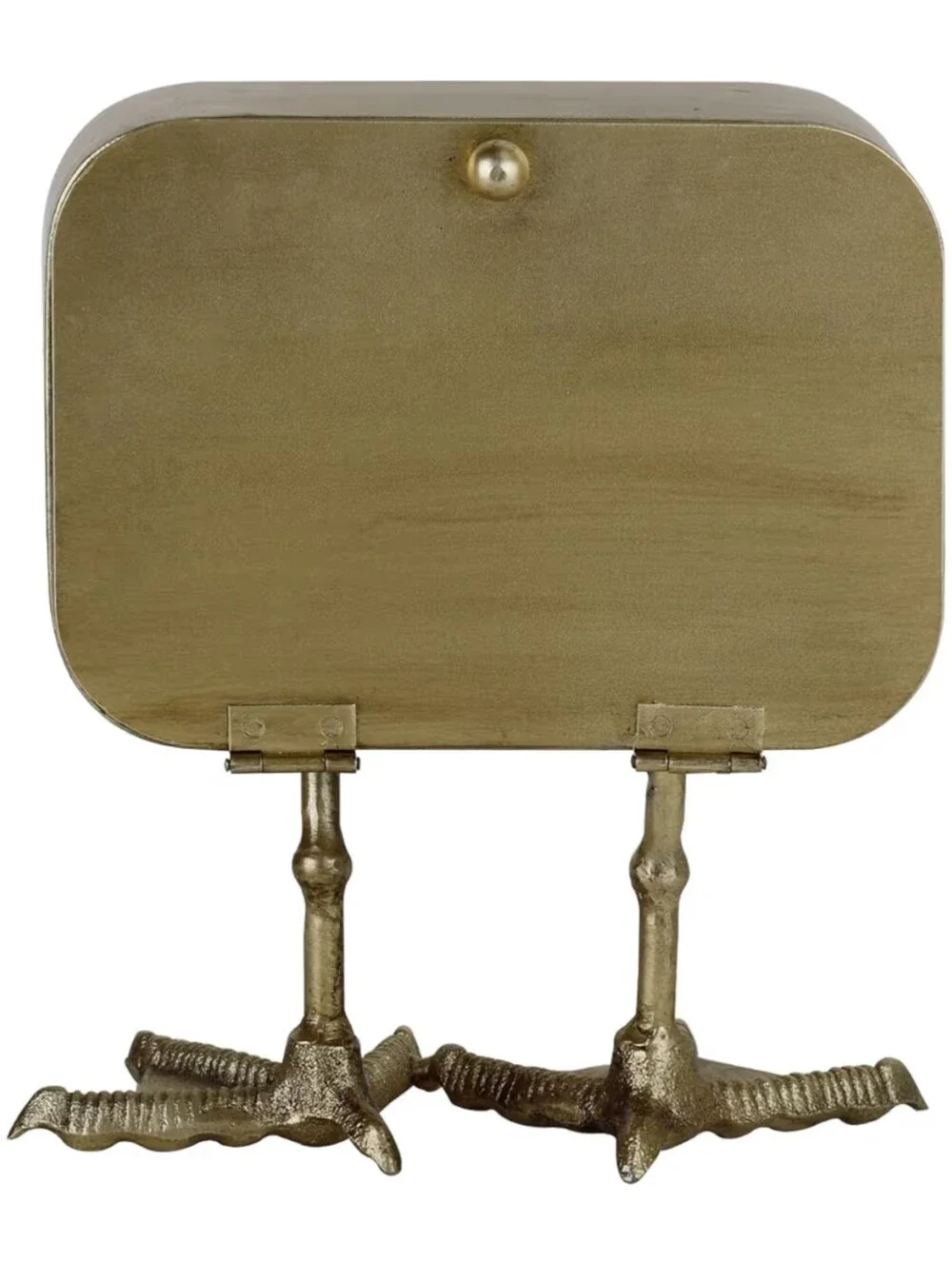 Nikky Home NWT Retro Iron Duck Palmate Footed Desktop Clock In Gold 8.39